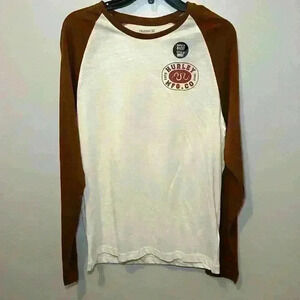 Hurley NWT Barely Bone Long Sleeve Rattler Jersey Raglan Mens Size Small